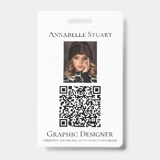 Foto QR-Code Business Company Large Ausweis (Vorderseite)