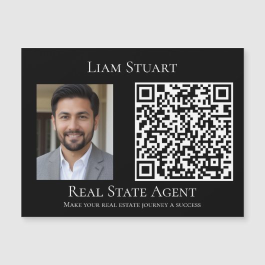 Foto QR-Code Business Company Large Magnetkarte (Vorderseite)