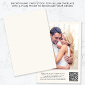Foto QR Code Creme Background Vellum Overlay Einladung