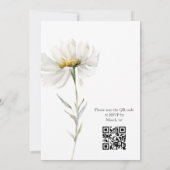 Foto QR Code Daisy Wedding Einladung (Rückseite)