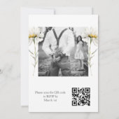 Foto QR Code Daisy Wedding Einladung (Rückseite)