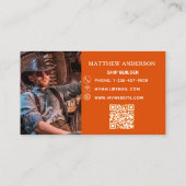 Foto QR-Code des Holzschiffbauers Visitenkarte (Rückseite)