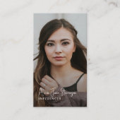 Foto-QR-Code des Influenzerprofils Visitenkarte (Vorderseite)