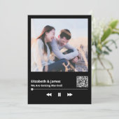 Foto QR Code Einzigartige Einladung zur Hochzeit (Stehend Vorderseite)