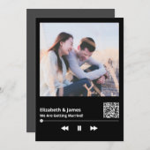 Foto QR Code Einzigartige Einladung zur Hochzeit (Vorne/Hinten)