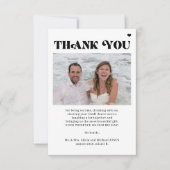 Foto QR-Code fett Typografie Hochzeit Dankeskarte (Vorderseite)