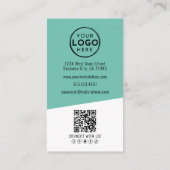 Foto-QR-Code Firmenlogo vertikal Visitenkarte (Rückseite)
