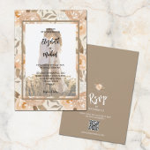 Foto QR Code Floral Wedding Einladung
