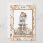 Foto QR Code Floral Wedding Einladung (Vorderseite)