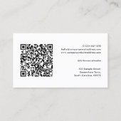 Foto QR Code Fotograf Business Card Visitenkarte (Rückseite)