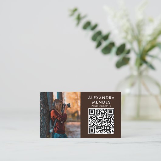 Foto QR Code, Fotograf Visitenkarte (Stehend Vorderseite)