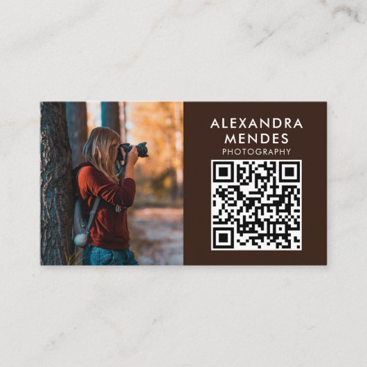 Foto QR Code, Fotograf Visitenkarte (Vorderseite)