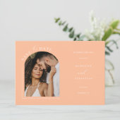 Foto QR-Code für Boho Arch Save the Date Einladung (Stehend Vorderseite)