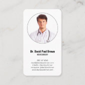 Foto QR-Code für den vertikalen Minimalistischen A Visitenkarte (Vorderseite)