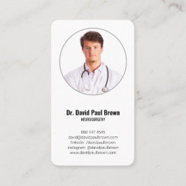 Foto QR-Code für den vertikalen Minimalistischen A Visitenkarte