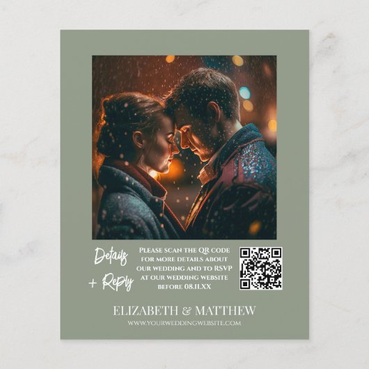 Foto QR-Code für die grüne Wildblume Flyer (Hinten)