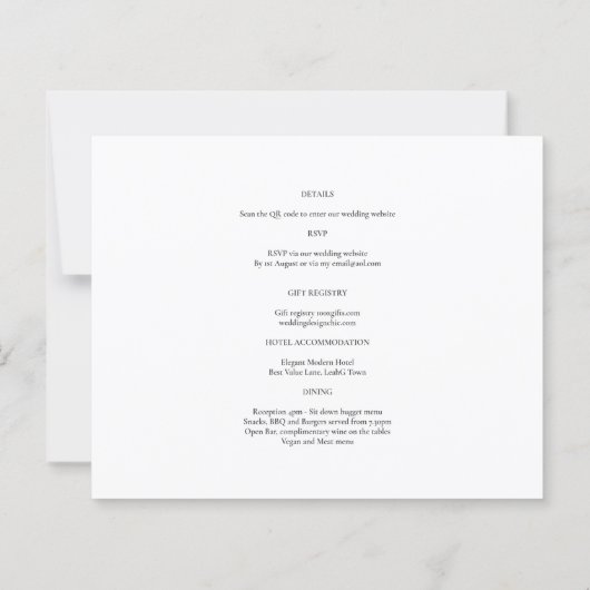 FOTO QR CODE für Hochzeit Einladende UAWG (Rückseite)