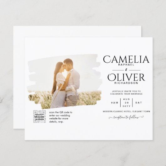 FOTO QR CODE für Hochzeit Einladende UAWG (Vorne/Hinten)