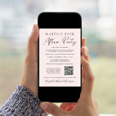 Foto QR Code für Hochzeitempfang Rosa Ankündigung