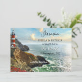 Foto QR-Code für Küstenleuchte Save The Date (Stehend Vorderseite)