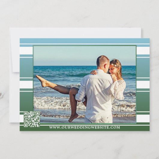 Foto QR-Code für Küstenleuchte Save The Date (Rückseite)