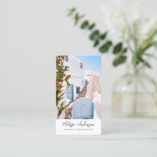 Foto QR Code für Reiseberater Visitenkarte (Stehend Vorderseite)