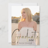 Foto QR-Code für Schwarze Kalligrafie Einladung (Vorderseite)