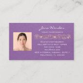 Foto QR-Code für Social Media-Logos Lila machen Visitenkarte (Rückseite)
