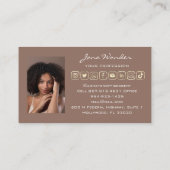 Foto QR Code für Social Media-Logos Rose Gold Visitenkarte (Rückseite)