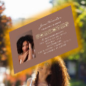 Foto QR Code für Social Media-Logos Rose Gold Visitenkarte