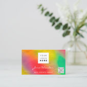 Foto QR-Code für Social Media-Logos Visitenkarte (Stehend Vorderseite)