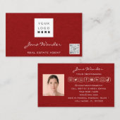 Foto QR-Code für Social Media-Logos Visitenkarte (Vorne/Hinten)