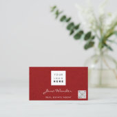 Foto QR-Code für Social Media-Logos Visitenkarte (Stehend Vorderseite)