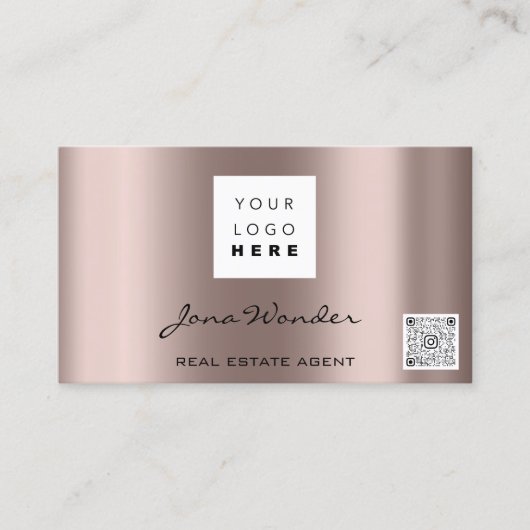 Foto QR-Code für Social Media-Logos Visitenkarte (Vorderseite)