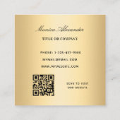 Foto QR-Code für Weißgold Quadratische Visitenkarte (Rückseite)