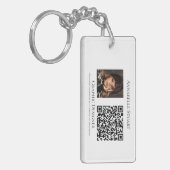 Foto-QR-Code Geschäft Unternehmen Groß Schlüsselanhänger (Vorderseite links)