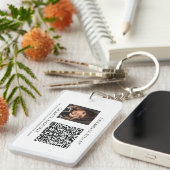 Foto-QR-Code Geschäft Unternehmen Groß Schlüsselanhänger (Vorderseite rechts)