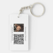 Foto-QR-Code Geschäft Unternehmen Groß Schlüsselanhänger (Rückseite)
