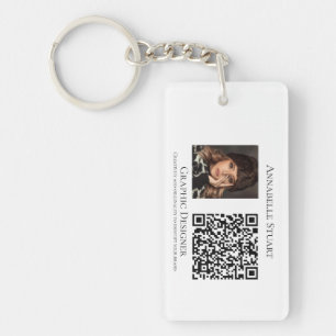 Foto-QR-Code Geschäft Unternehmen Groß Schlüsselanhänger
