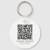 Foto-QR-Code Geschäft Unternehmen Groß Schlüsselanhänger (Rückseite)