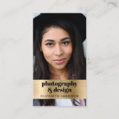 Foto QR Code Gold Visitenkarte (Vorderseite)