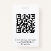 Foto QR Code Grau Logo Abzeichen für Mitarbeiter-I Ausweis (Rückseite)