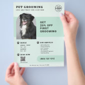 Foto QR Code Grüner Flyer (Hand)