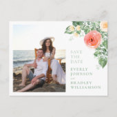 Foto QR Code Haushalt Save the Date Postkarte (Vorderseite)