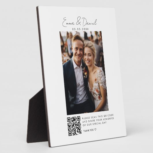 Foto QR Code Hochzeit Fotoplatte (Seite)