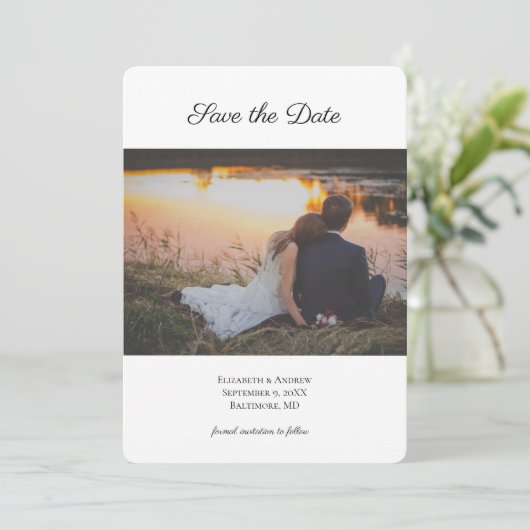 Foto QR-Code Hochzeit Sichern des Datums Save The Date (Stehend Vorderseite)