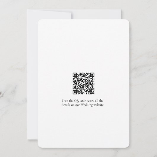 Foto QR-Code Hochzeit Sichern des Datums Save The Date (Rückseite)