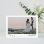 Foto QR Code Hochzeit Vielen Dank Karte (Stehend Vorderseite)