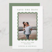 Foto QR-Code Hochzeitscodierung für den grünen und Save The Date (Vorne/Hinten)