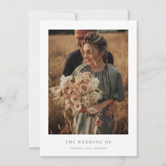 Foto QR-Code Hochzeitscodierung mit weißem und wei Einladung (Vorderseite)